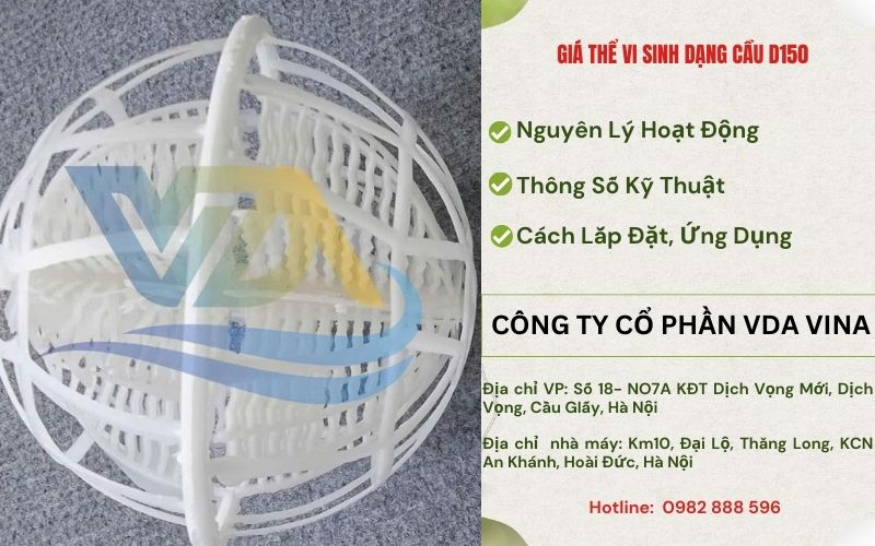 Giá Thể Vi Sinh Dạng Cầu D150 – Giải Pháp Hiệu Quả Cho Xử Lý Nước Thải Sinh Học